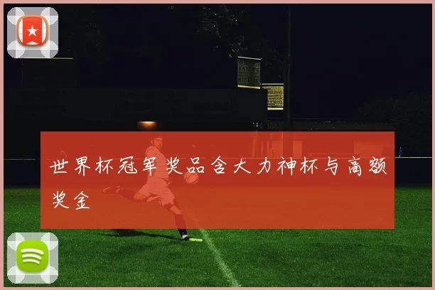 世界杯冠军奖品含大力神杯与高额奖金